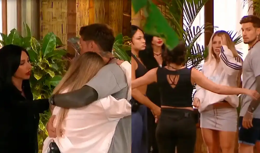 Flavia Laos se quebró tras una fuerte pelea con Bárbara Muriel, expareja de Luis Mateucci. Fotos: captura/TikTok