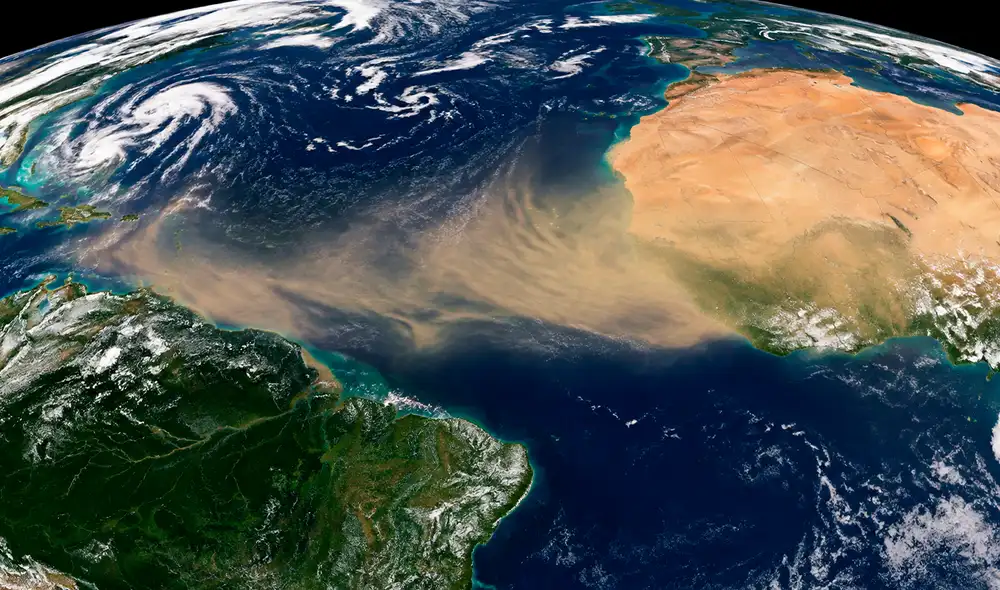 Un estudio de NASA analizó datos del satélite CALIPSO entre 2007 y 2013, indicando que el desierto del Sáhara aporta 22.000 toneladas de fósforo anuales a la Amazonía. Un estudio de NASA analizó datos del satélite CALIPSO entre 2007 y 2013, indicando que el desierto del Sáhara aporta 22.000 toneladas de fósforo anuales a la Amazonía.