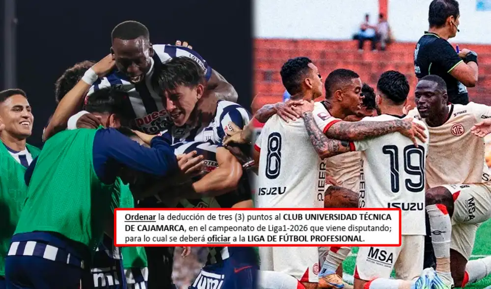 Con la nueva resta de puntos, UTC se complica aún más con la parte baja de la tabla. Foto: Composición LR/Captura/'X' Con la nueva resta de puntos, UTC se complica aún más con la parte baja de la tabla. Foto: Composición LR/Captura/'X'