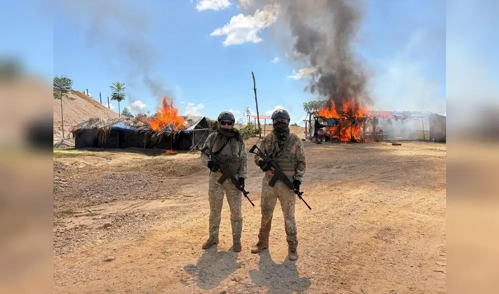 Ofensiva militar contra la minería ilegal en Madre de Dios.