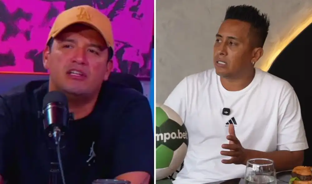 Christian Cueva defendió a Paolo Guerrero tras las críticas de Reimond Manco. Foto: Juego Cruzado/La Parrilla del Loco/composición LR