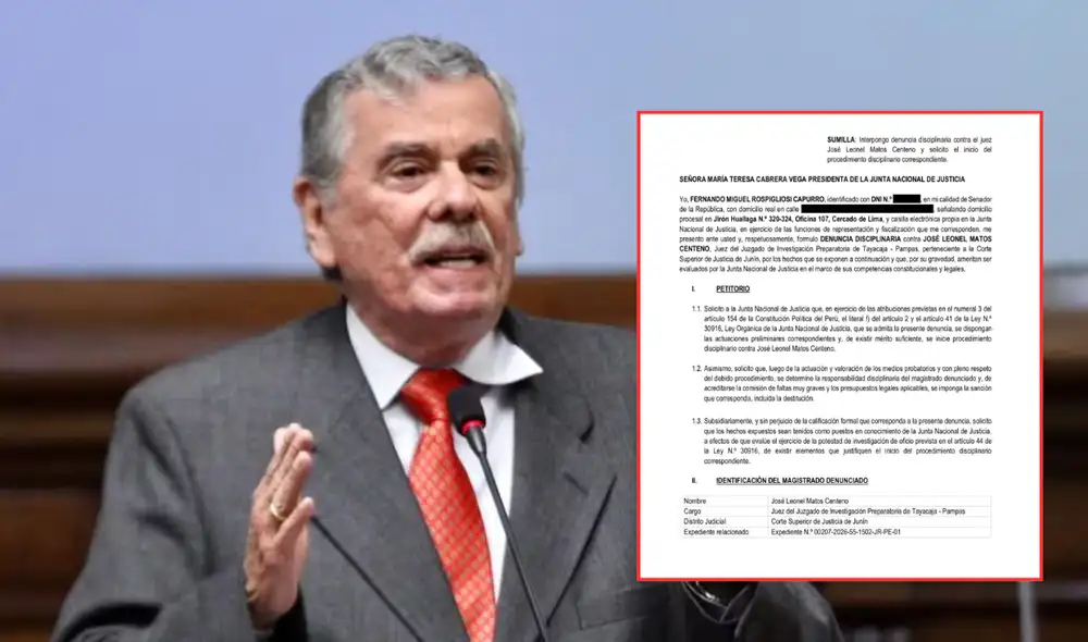 Caso Colcabamba: Rospigliosi presenta denuncia ante la JNJ contra juez que dictó prisión preventiva a militares