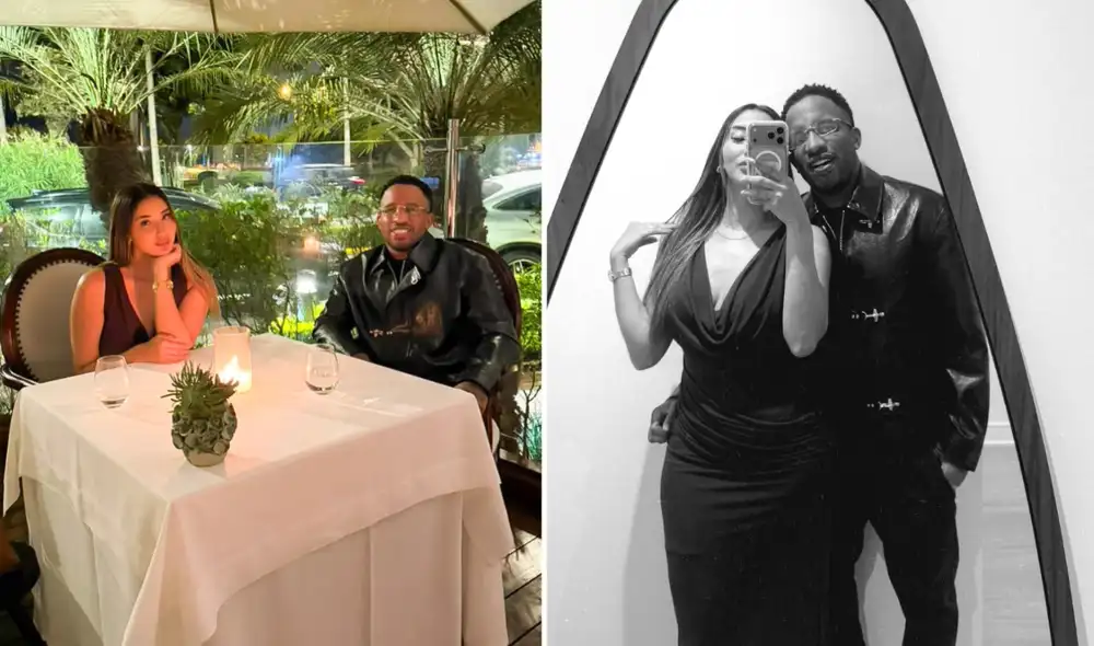 Jefferson Farfán y Xiomy Kanashiro disfrutaron de una elegante cena. Foto: Composición LR/Instagram.