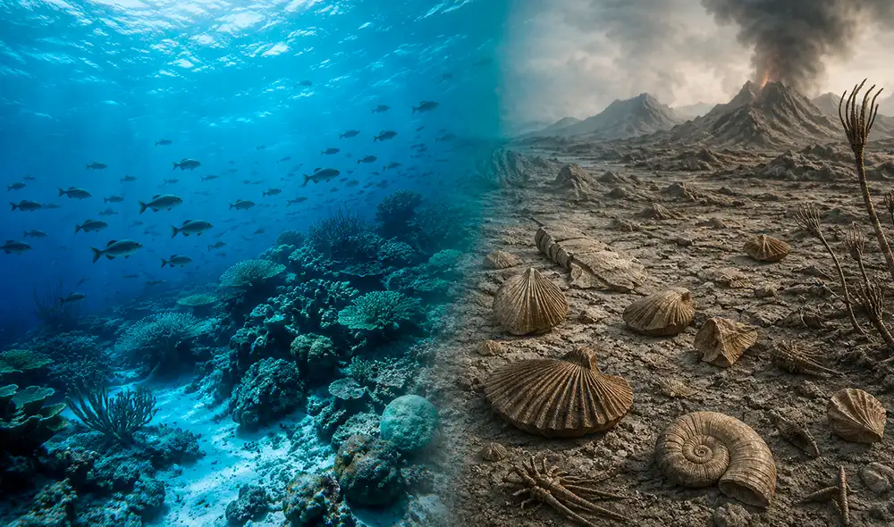 Una investigación de la Universidad de Stanford reconstruyó la mayor extinción de la Tierra hace 252 millones de años, revelando el impacto del aumento térmico y la pérdida de oxígeno.