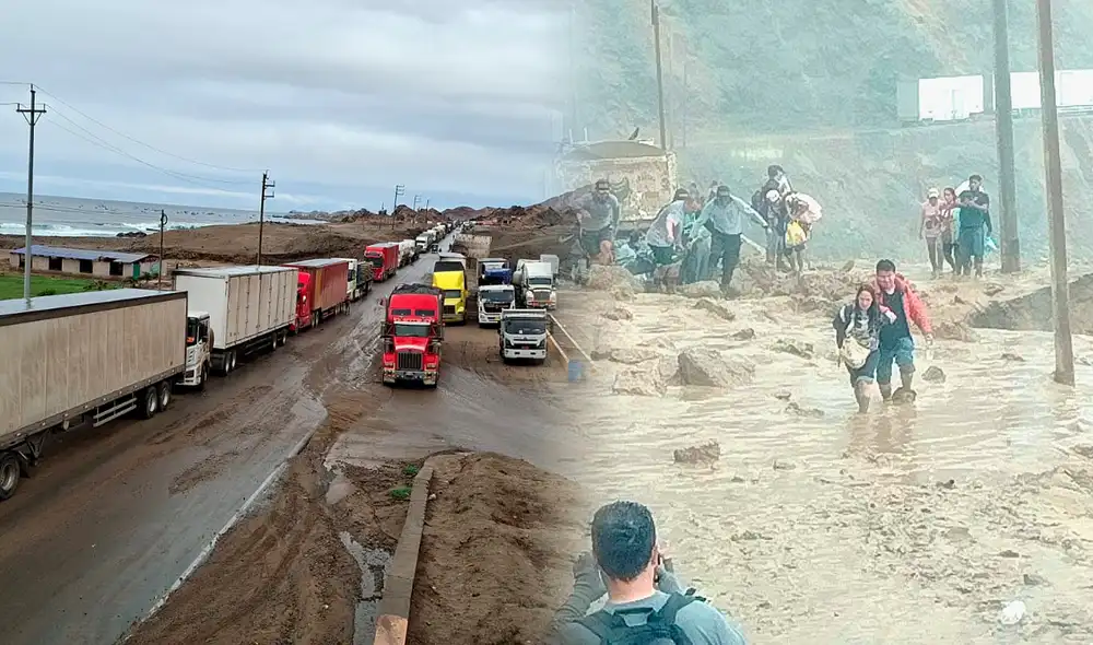 Producto de los deslizamientos, los conductores llevan cinco días inmovilizados en la vía.