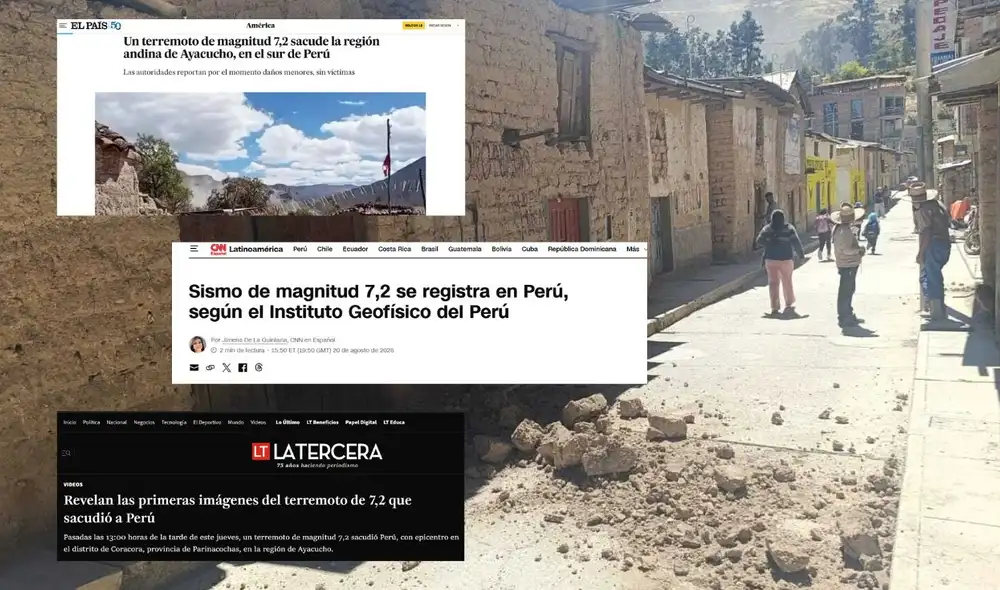 Un terremoto de magnitud 7,2 sacudió Ayacucho, Perú, este jueves, captando la atención internacional. Un terremoto de magnitud 7,2 sacudió Ayacucho, Perú, este jueves, captando la atención internacional.
