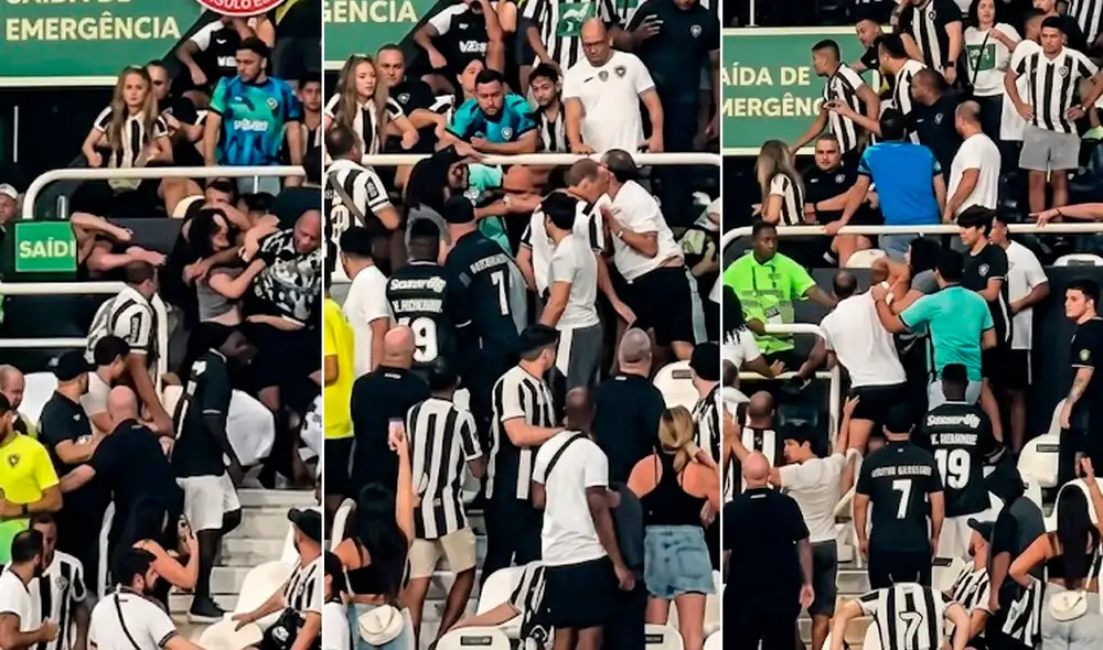 Hinchas de Botafogo se pelean entre ellos.