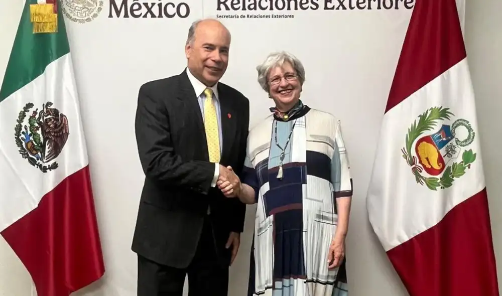 Reunión entre El viceministro Eric Anderson Machado y su homóloga mexicana Raquel Serur | Foto: Cancillería del Perú.