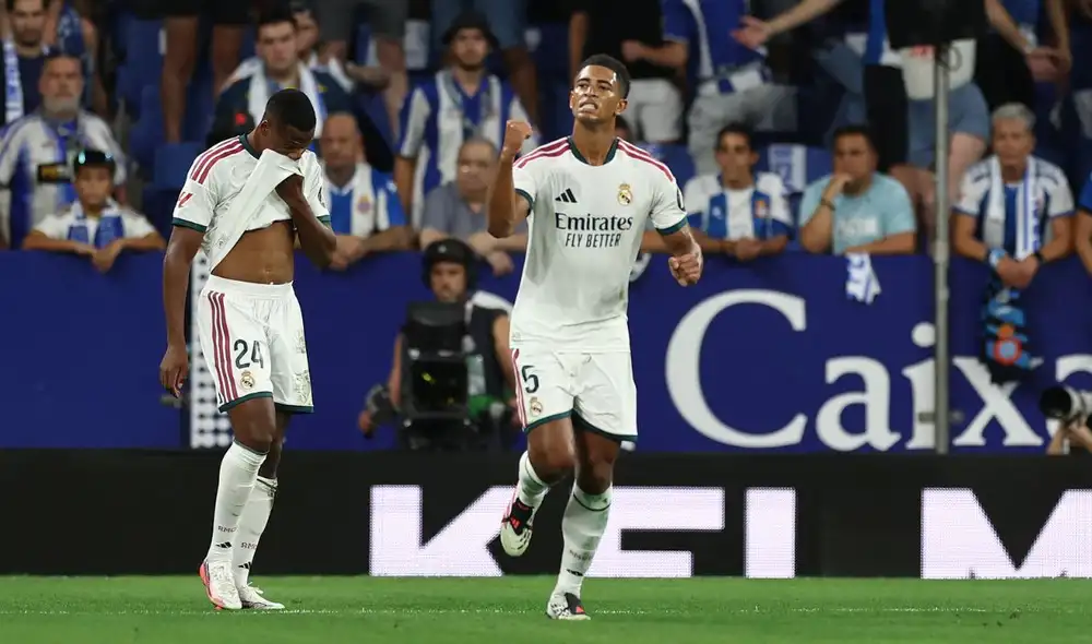 Jude Bellingham anotó el primer gol del Real Madrid. Foto: AFP
