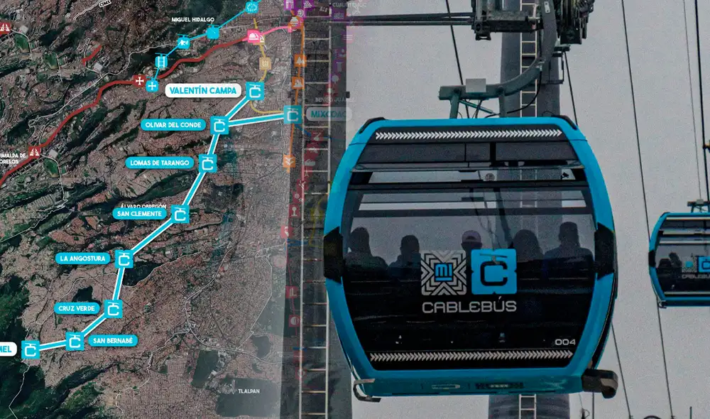 La Ciudad de México avanza en la construcción de la Línea 5 del Cablebús. Foto: Composición LR.