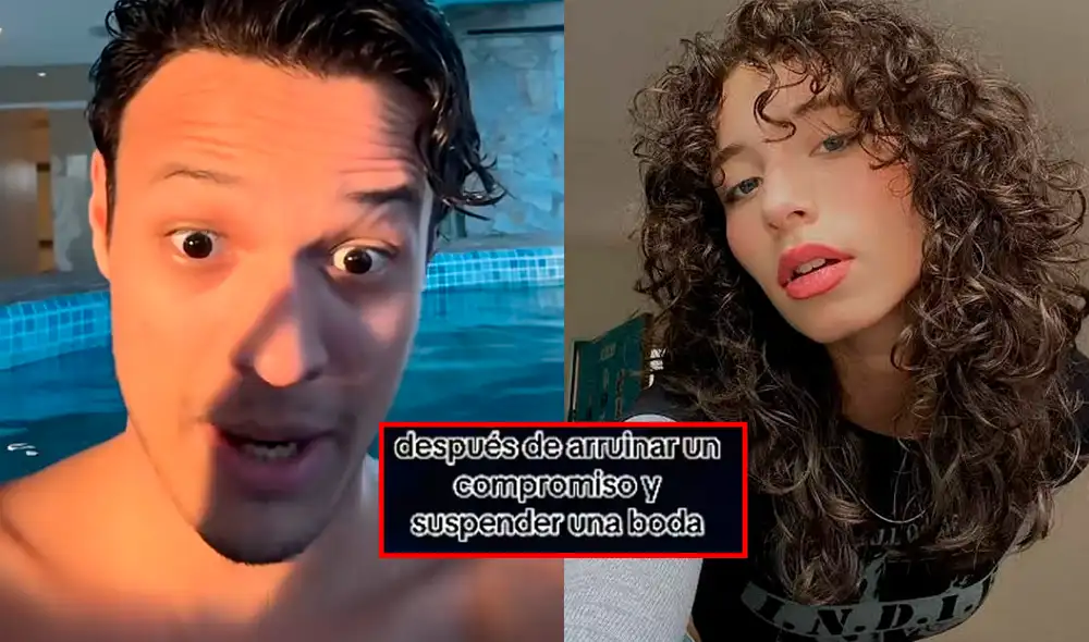 Alonso Grimaldo desmintió la versión de Carla Campos Salazar sobre su ampay. Foto: Composición LR/Captura/TikTok/Instagram