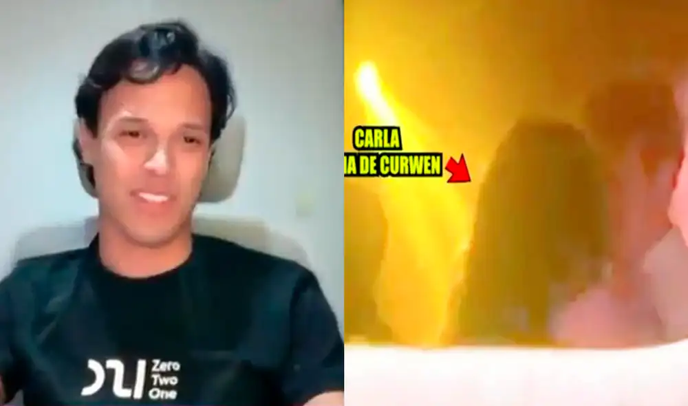 Alonso Grimaldi descubrió que un conocido lo grabó a él y a Carla Campos Salazar. Fotos: captura/ATV Alonso Grimaldi descubrió que un conocido lo grabó a él y a Carla Campos Salazar. Fotos: captura/ATV