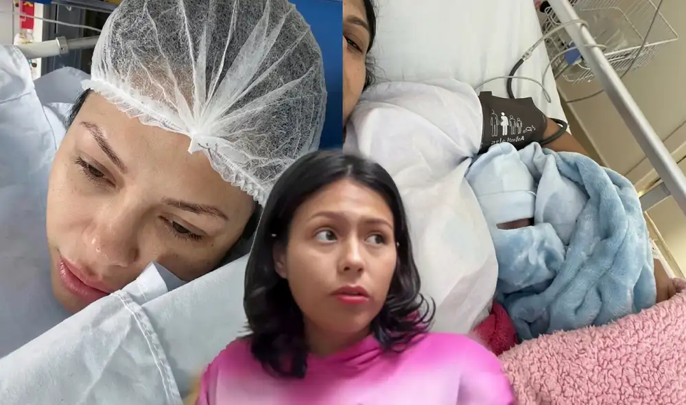 Tiktoker Moca se convirtió en madre y compartió el nacimiento de su bebé. Foto: composición LR/difusión