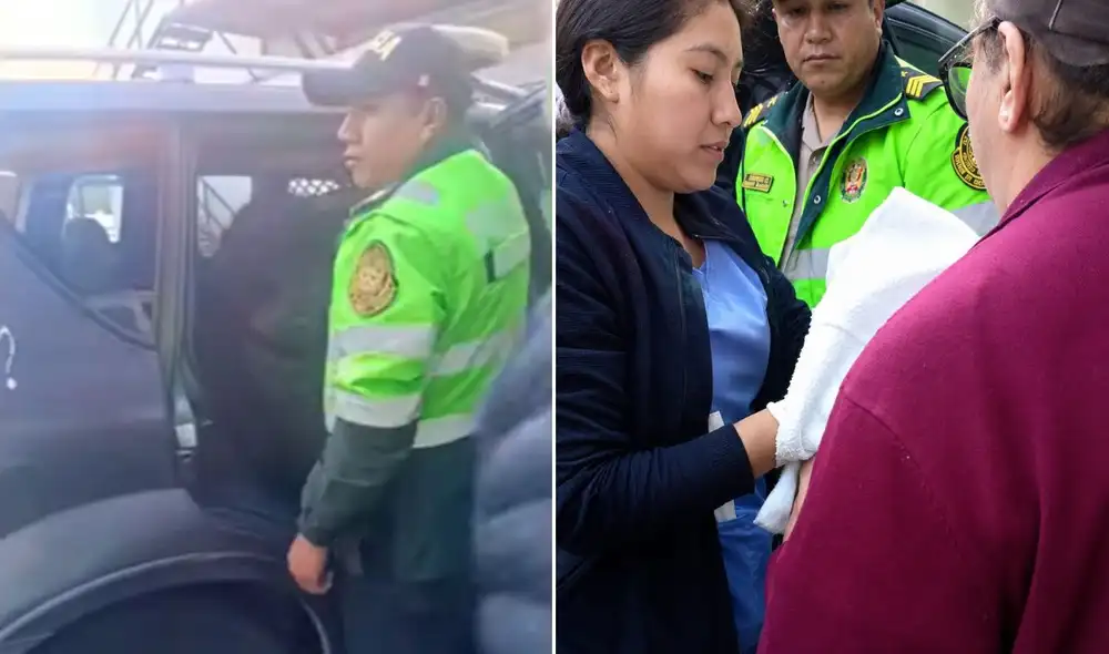 Bebé nace en patrullero policial en Arequipa Bebé nace en patrullero policial en Arequipa