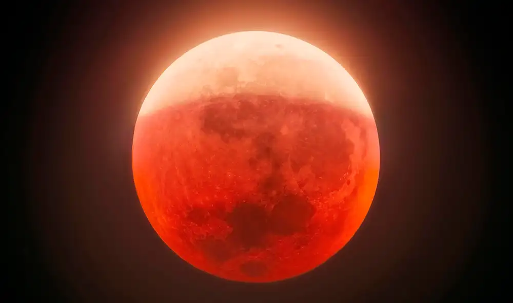 La "Luna de sangre" es el término popular con el que se conoce a un eclipse lunar total. Foto: iStock