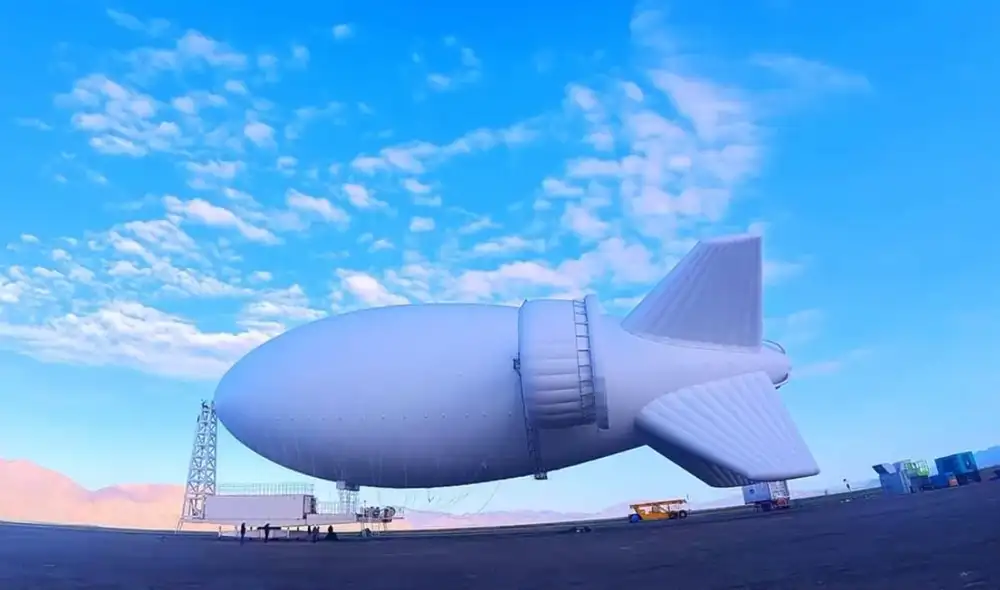 China produce energía con una turbina eólica aerotransportada. Foto: CCTV China produce energía con una turbina eólica aerotransportada. Foto: CCTV
