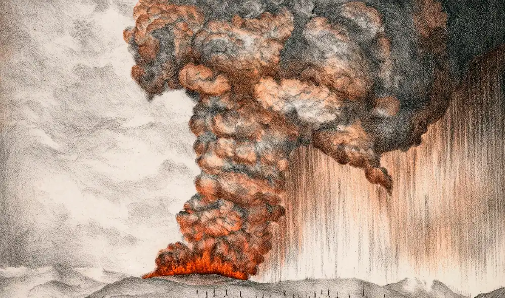El 27 de agosto de 1883, la erupción del volcán Krakatoa sorprendió al mundo. El evento marcó la primera gran erupción registrada con métodos científicos, según la NOAA.