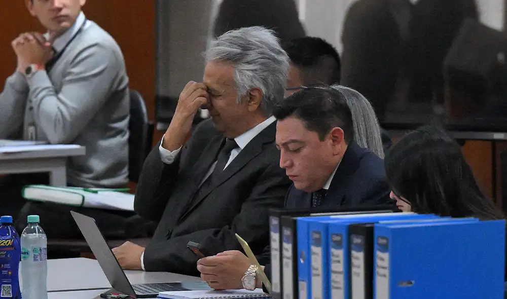 Moreno, de 73 años, anunció su intención de apelar la sentencia y negó haber recibido dinero de la empresa china Sinohydro. Foto: AFP.