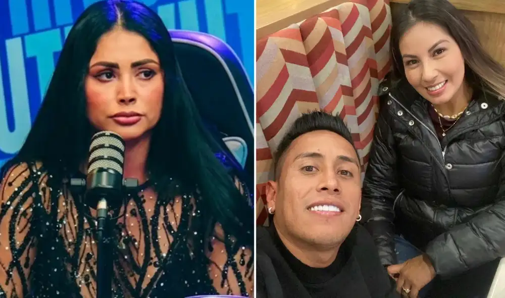Pamela Franco quedó en shock al ser consultada por los sentimientos de Cueva. Foto: composición LR/Chimi Churri/YouTube
