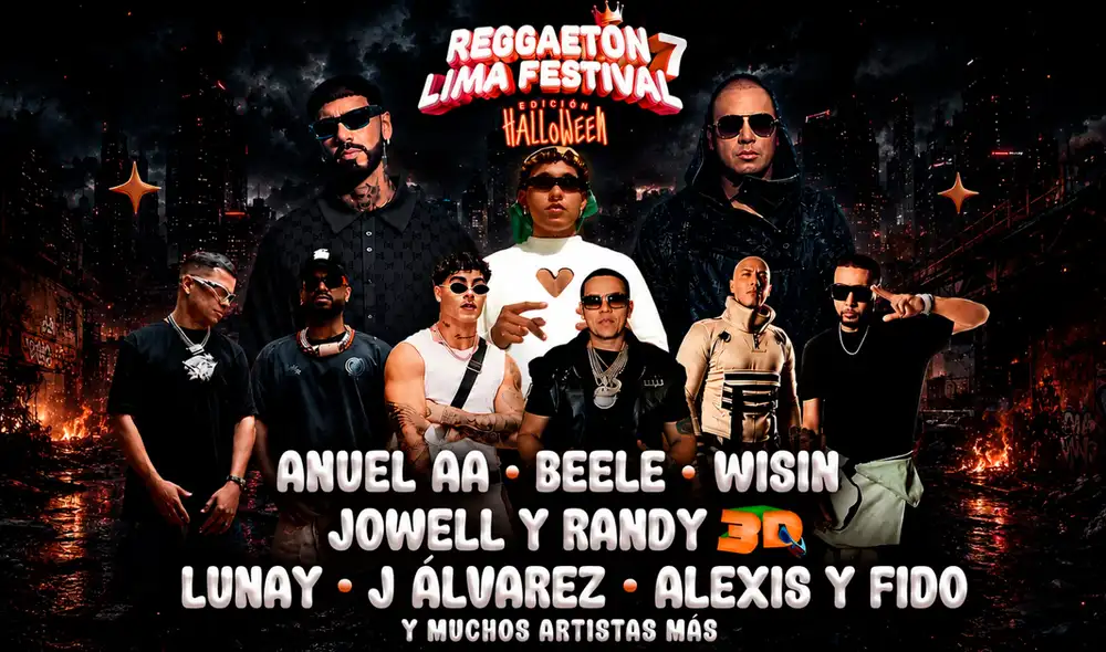 Anuel AA, Beéle, Wisin y más harán vibrar el Estadio Nacional en el Reggaeton Lima Festival 7. Foto: Difusión Anuel AA, Beéle, Wisin y más harán vibrar el Estadio Nacional en el Reggaeton Lima Festival 7. Foto: Difusión