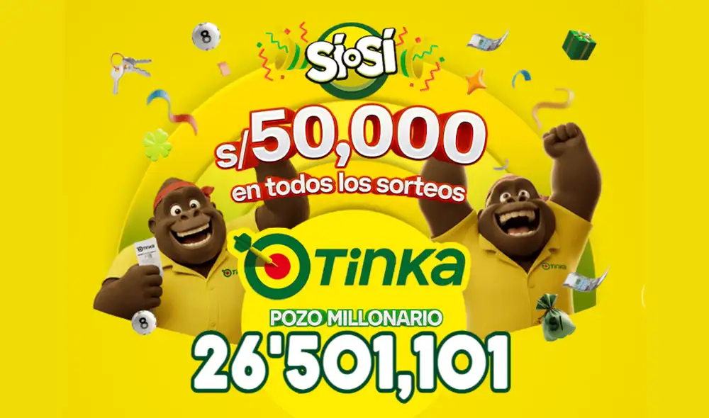 La Tinka realizará un sorteo el miércoles 2 de septiembre con un pozo acumulado de S/26.501.101.