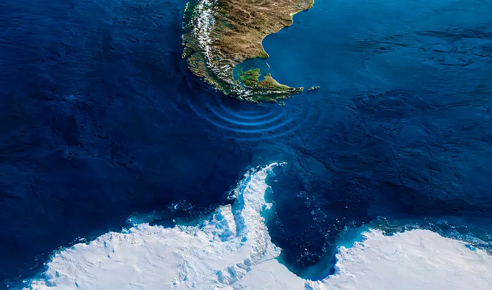 El análisis se realizó con una red de estaciones en el extremo chileno, registrando 1.540 eventos sismológicos a 30-40 kilómetros de profundidad de la Patagonia. El análisis se realizó con una red de estaciones en el extremo chileno, registrando 1.540 eventos sismológicos a 30-40 kilómetros de profundidad de la Patagonia.