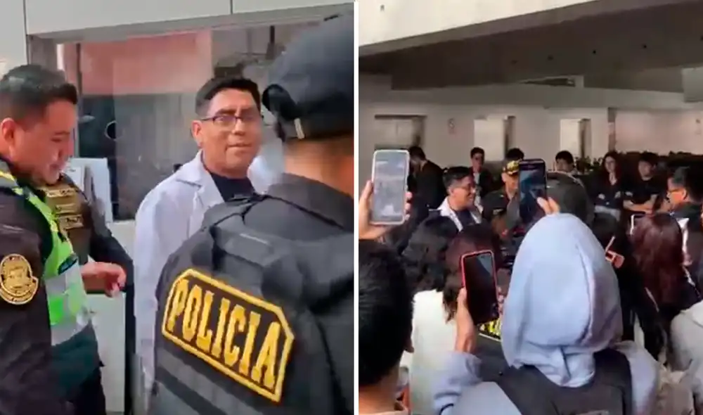 La detención se produjo en frente de decenas de estudiantes de la Universidad Científica del Sur. La detención se produjo en frente de decenas de estudiantes de la Universidad Científica del Sur.