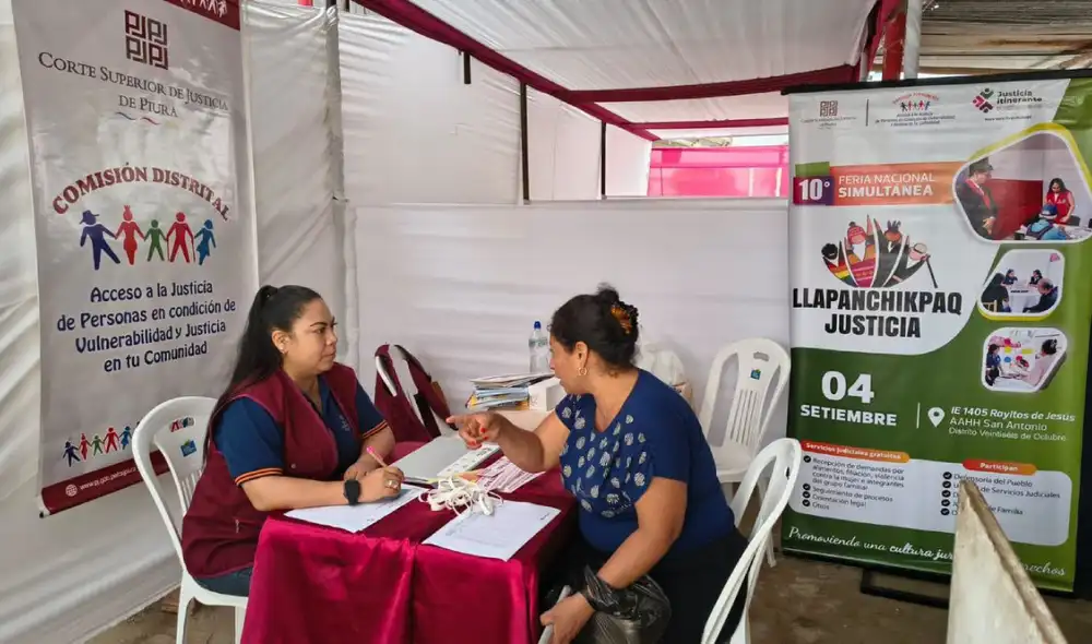 Jornada judicial acercó servicios gratuitos a vecinos de Veintiséis de Octubre. Foto: difusión.