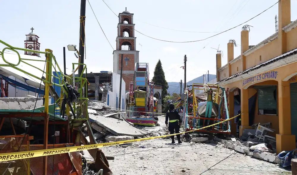 La explosión ocurrió junto a la iglesia de Nuestra Señora de la Luz cuando se celebraba un espectáculo de fuegos artificiales La explosión ocurrió junto a la iglesia de Nuestra Señora de la Luz cuando se celebraba un espectáculo de fuegos artificiales