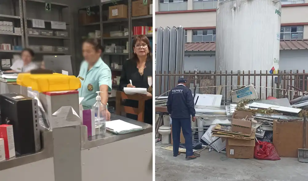 Diligencia fiscal en el Hospital Nacional de la Policía (PNP) Luis N. Sáenz