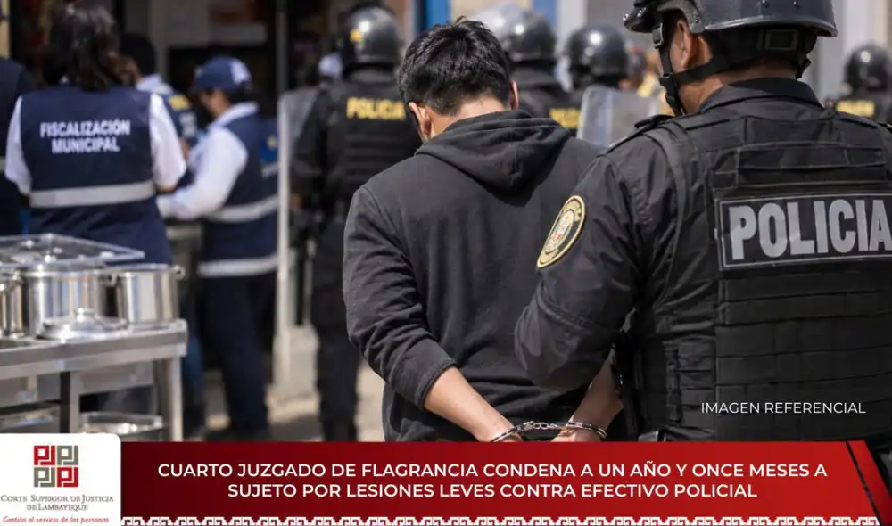 Cuarto Juzgado de Flagrancia de Lambayeque emitió la sentencia. Foto: difusión. Cuarto Juzgado de Flagrancia de Lambayeque emitió la sentencia. Foto: difusión.