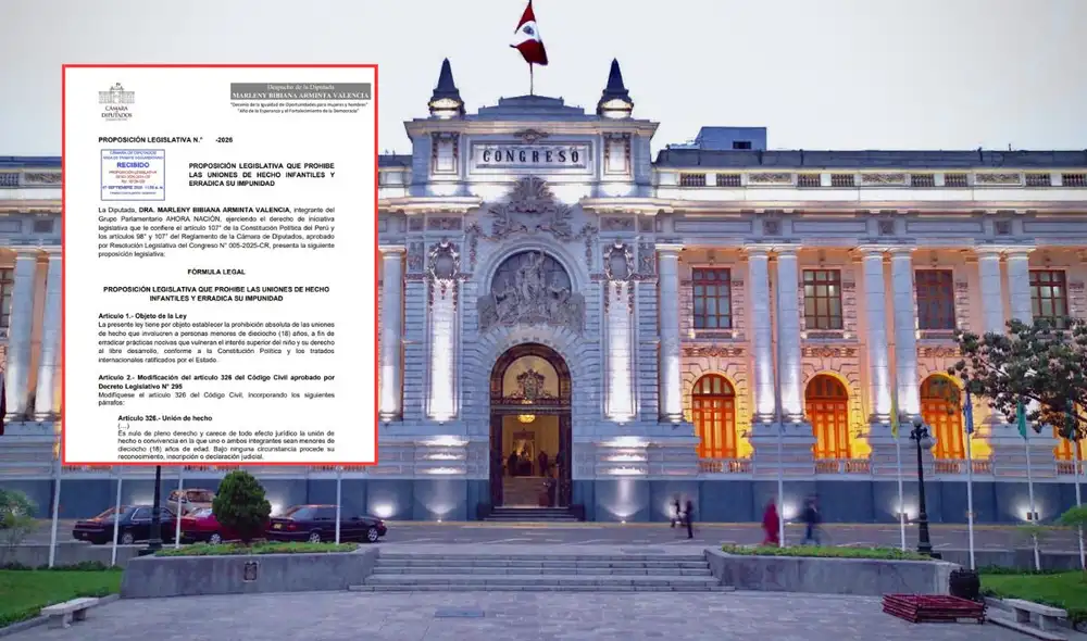 Congreso del Perú debatirá sanciones para las uniones de hecho que involucren a menores | Composición: LR. Congreso del Perú debatirá sanciones para las uniones de hecho que involucren a menores | Composición: LR.