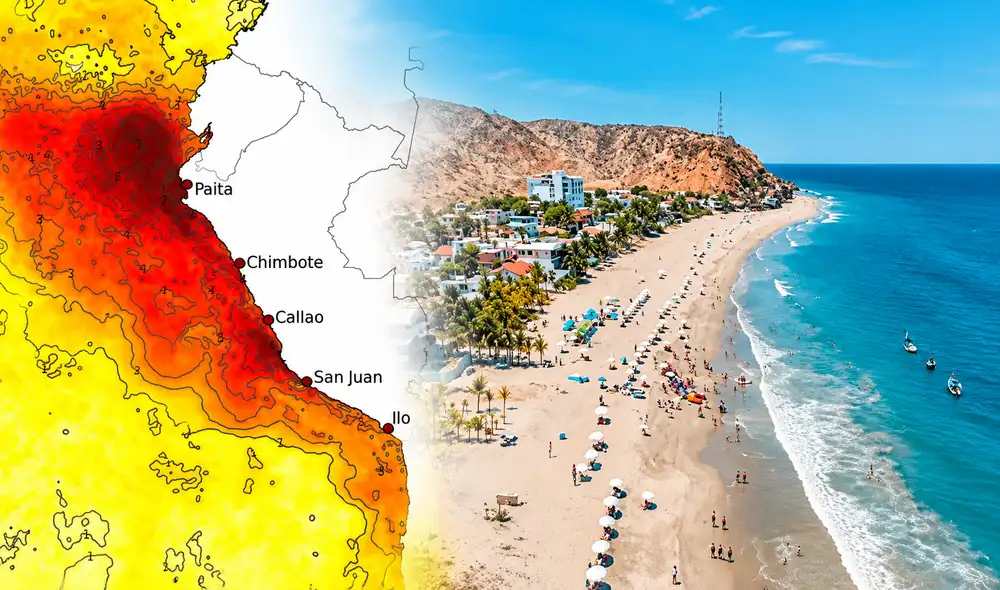 Imarpe reporta aumento significativo en la temperatura superficial del mar en el norte del país