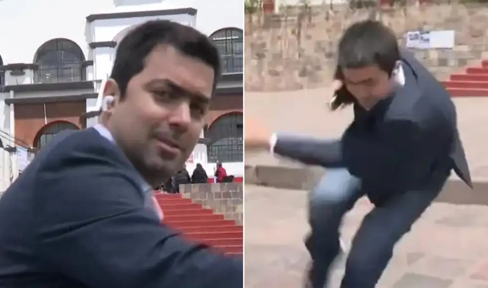 Periodista peruano protagoniza insólita caída durante la previa del Cienciano ante Montevideo City Torque Periodista peruano protagoniza insólita caída durante la previa del Cienciano ante Montevideo City Torque
