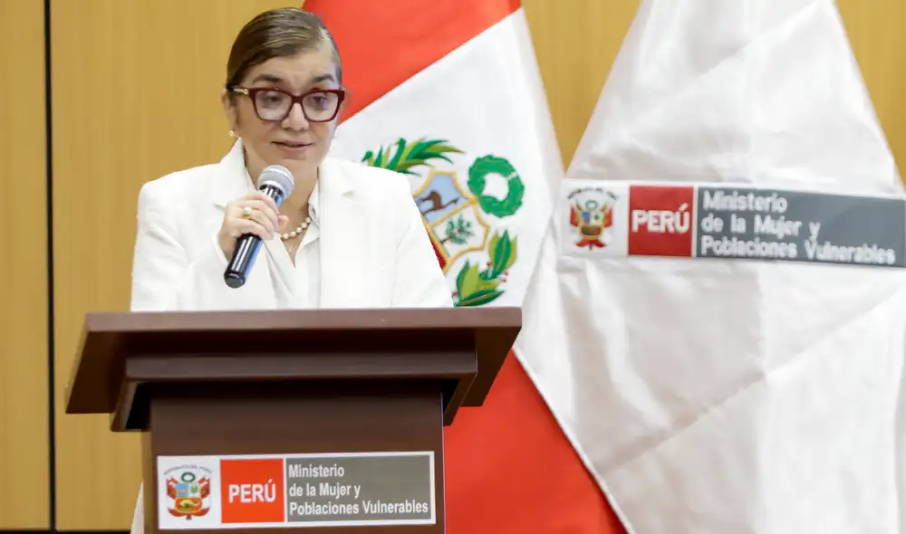 María Seminario, ministra de la Mujer y Poblaciones Vulnerables. María Seminario, ministra de la Mujer y Poblaciones Vulnerables.
