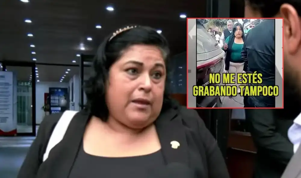 Karina Santana fue captada en discusión con trabajadora municipal | Composición: LR.