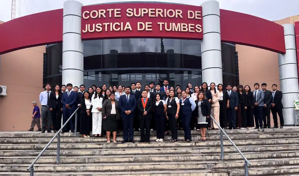 Corte de Tumbes dio la bienvenida a nuevos voluntarios judiciales. Foto: difusión.
