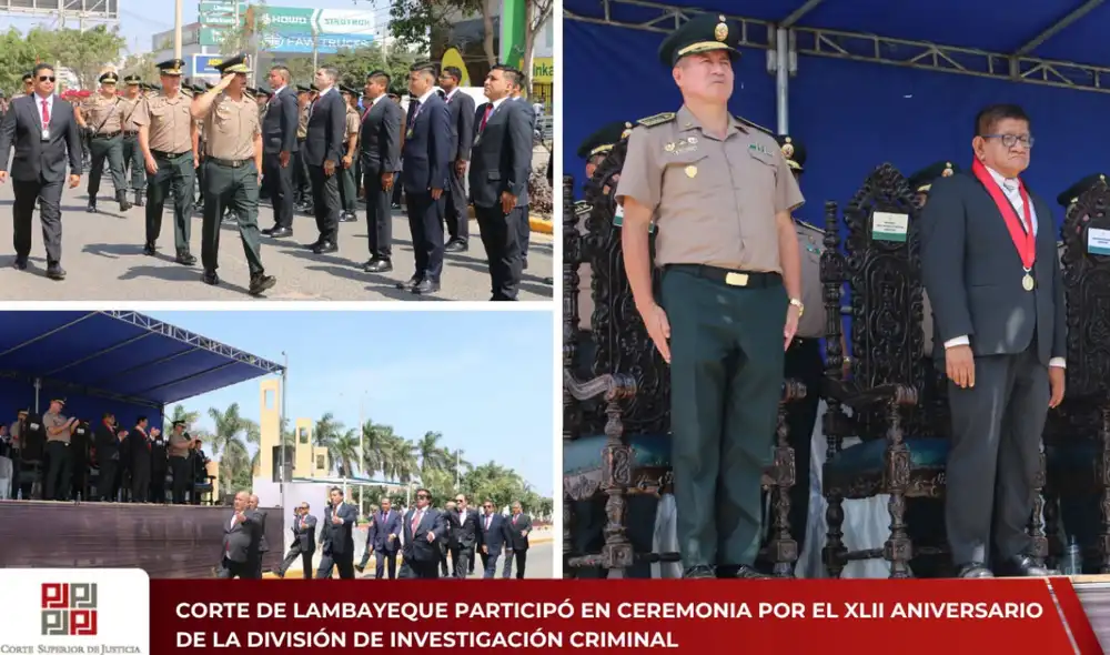 Corte de Lambayeque participó en aniversario de la DIVINCRI. Foto: difusión. Corte de Lambayeque participó en aniversario de la DIVINCRI. Foto: difusión.