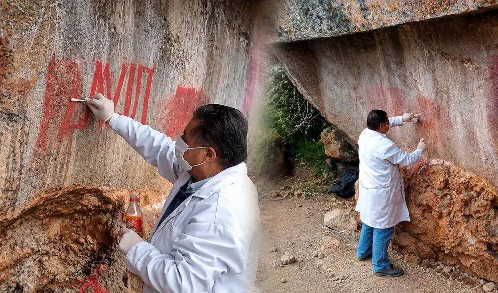 Especialistas de la Dirección Desconcentrada de Cultura de Cusco han intervenido la roca para eliminar las inscripciones y restaurar su superficie, evitando más daños al sitio arqueológico. Especialistas de la Dirección Desconcentrada de Cultura de Cusco han intervenido la roca para eliminar las inscripciones y restaurar su superficie, evitando más daños al sitio arqueológico.