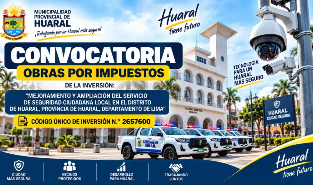 Convocatoria para Obras por Impuestos. Foto: difusión.