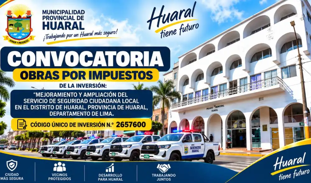 Convocatoria por Obras por Impuestos. Foto: difusión.