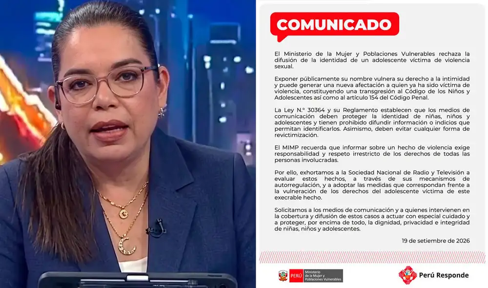 MIMP se pronunció sobre accionar de Milagros Leiva MIMP se pronunció sobre accionar de Milagros Leiva
