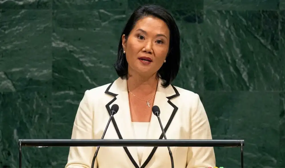 Keiko Fujimori se presentó ante la ONU | Foto: Captura mejorada con Google Geimini.