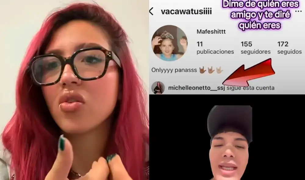 Jean Villón narró los casos de abuso en los que diversos usuarios relacionan a la creadora de contenido Michelle Onetto. / Composición LR. / Instagram