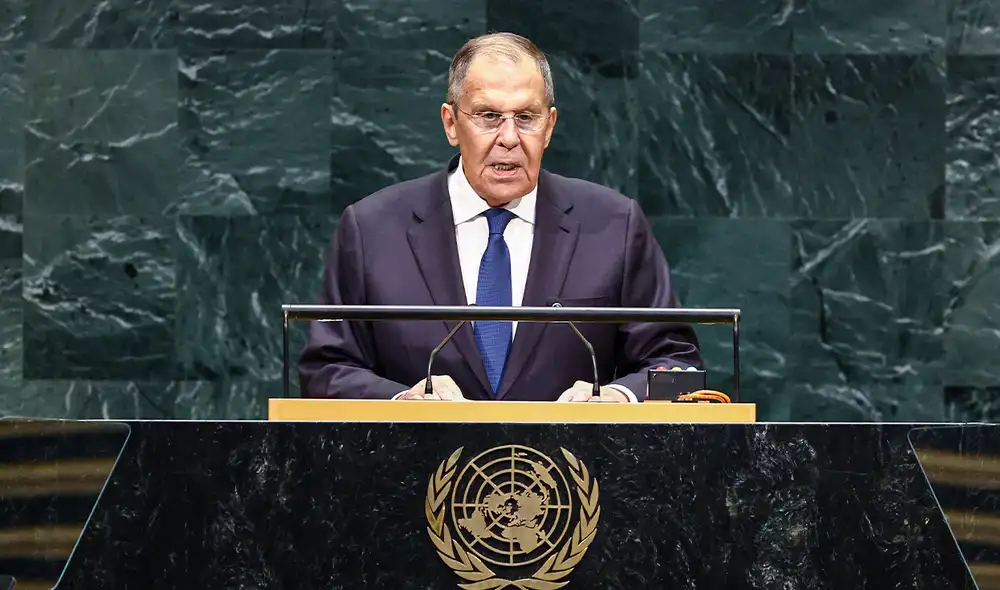El ministro ruso de Relaciones Exteriores, Serguéi Lavrov, acusó a Europa de obstaculizar el acuerdo de paz en Ucrania durante la Asamblea General de la ONU. La postura contrasta con la agenda de EE. UU. El ministro ruso de Relaciones Exteriores, Serguéi Lavrov, acusó a Europa de obstaculizar el acuerdo de paz en Ucrania durante la Asamblea General de la ONU. La postura contrasta con la agenda de EE. UU.