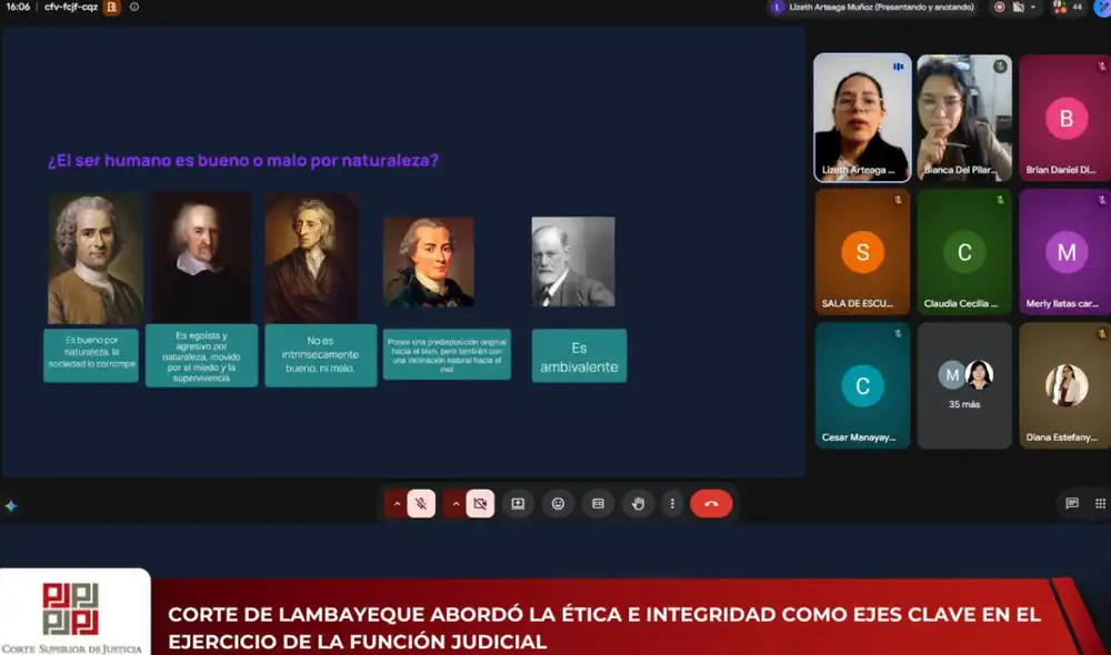 Corte de Lambayeque realizó capacitación sobre ética e integridad judicial. Foto: difusión. Corte de Lambayeque realizó capacitación sobre ética e integridad judicial. Foto: difusión.