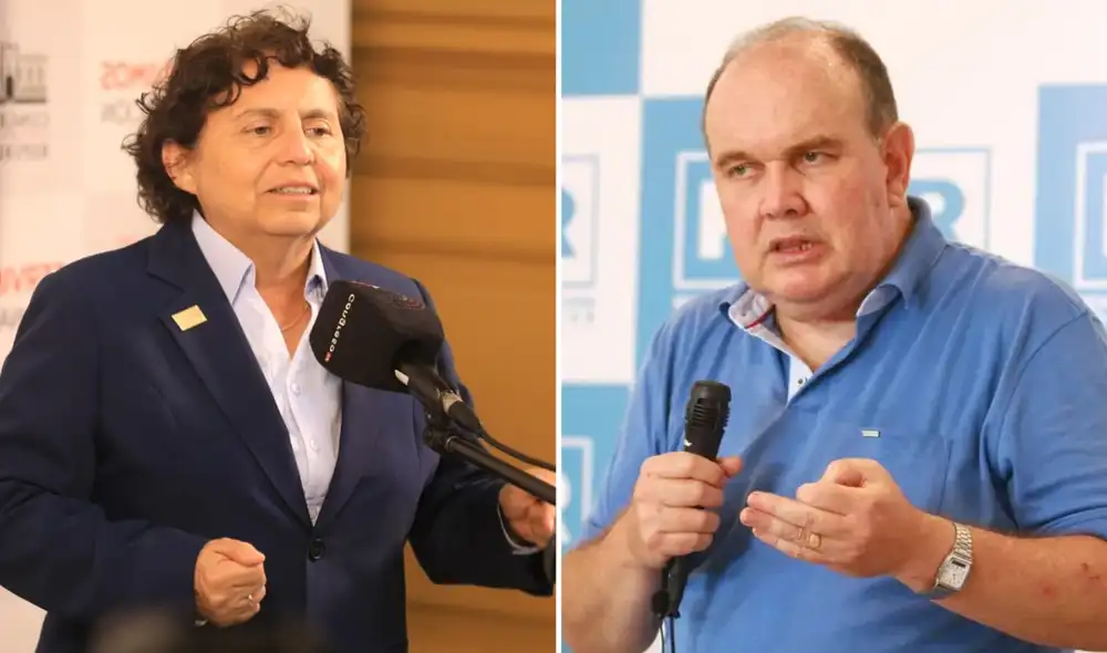 Susel Paredes, candidata a la alcaldía de Lima con Ahora Nación, cuestionó que el Jurado Nacional de Elecciones (JNE) aún no resuelva si entregará las credencial a Rafael López Aliaga. Foto: composición LR