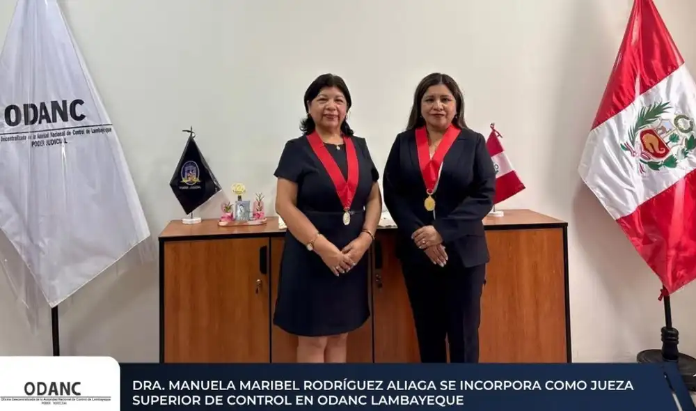 Manuela Rodríguez Aliaga se incorpora como Jueza Superior de Control de la ODANC Lambayeque. Foto: difusión.