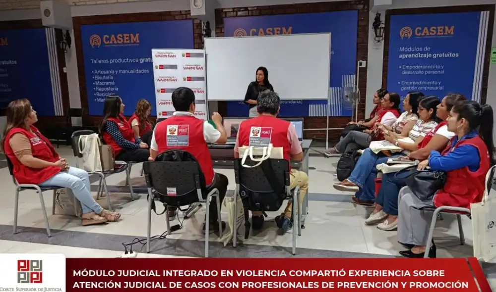 Módulo Judicial en Violencia de Lambayeque comparte experiencia con Warmi Ñan. Foto: difusión.