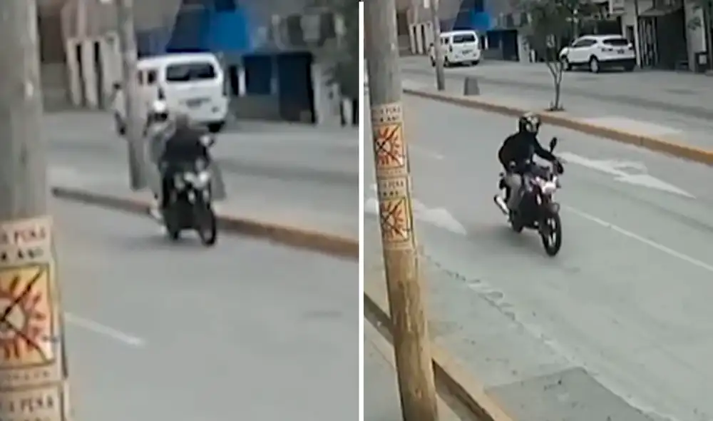 Los delincuentes fueron captados persiguiendo a la víctima, quien se movilizaba a bordo de una motocicleta. Los delincuentes fueron captados persiguiendo a la víctima, quien se movilizaba a bordo de una motocicleta.